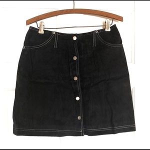 90s black suede mini